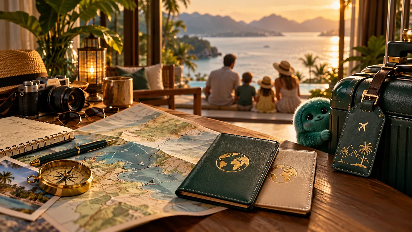 Weekly Planner for Busy Families: A System That Actually Fits illustrated in the CREATEFOR.YOU emerald-and-gold monster style