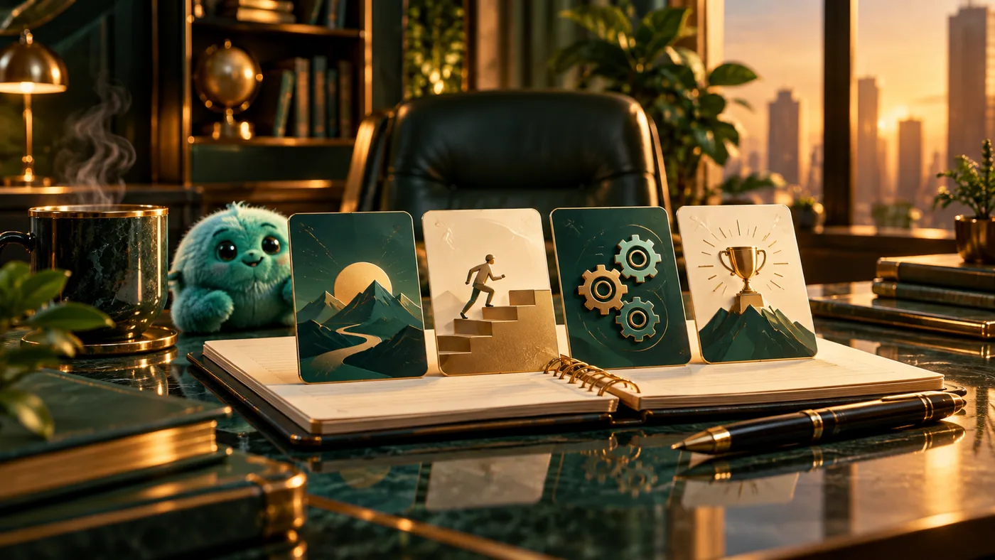 Job Interview Preparation Checklist: What to Do Before You Meet the Hiring Manager illustrated in the CREATEFOR.YOU emerald-and-gold monster style
